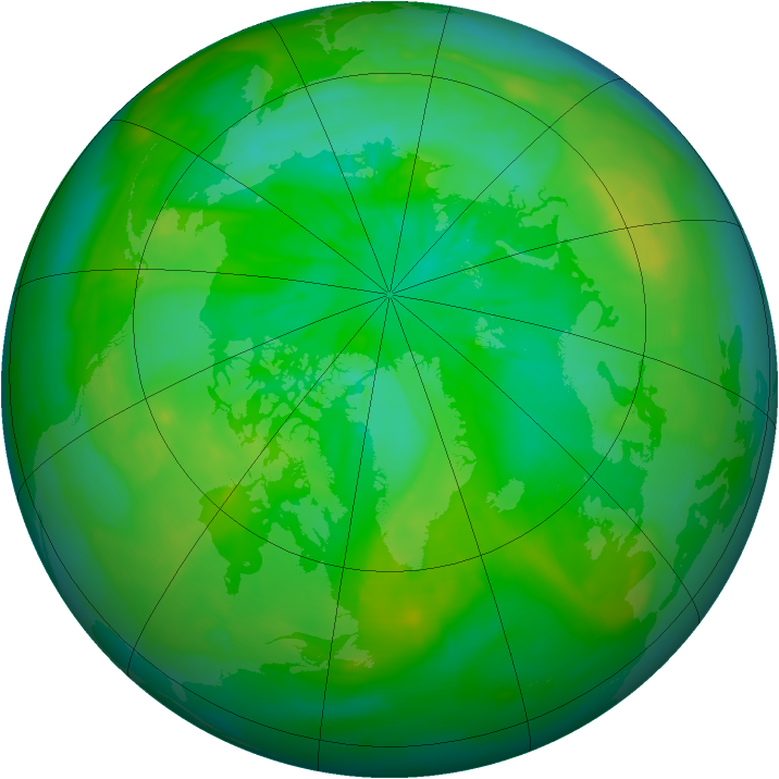 Arctic ozone map for 19 July 2014